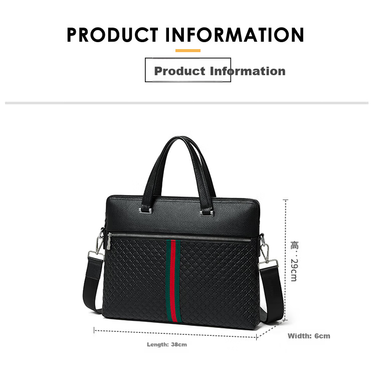 RED DRAGONFLY Top-Grain Leather Professional Briefcase Business Laptop Bag Handbag, Birthday Gift for Dad Or Husband 7