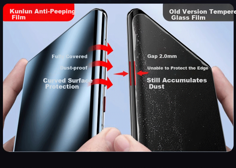 X-IT Privacy Screen Protector for Honor Magic V3, Anti-Peeping Curved Screen Tempered Glass Film, Shatterproof, Anti-Fingerprint [2-Pack] 7