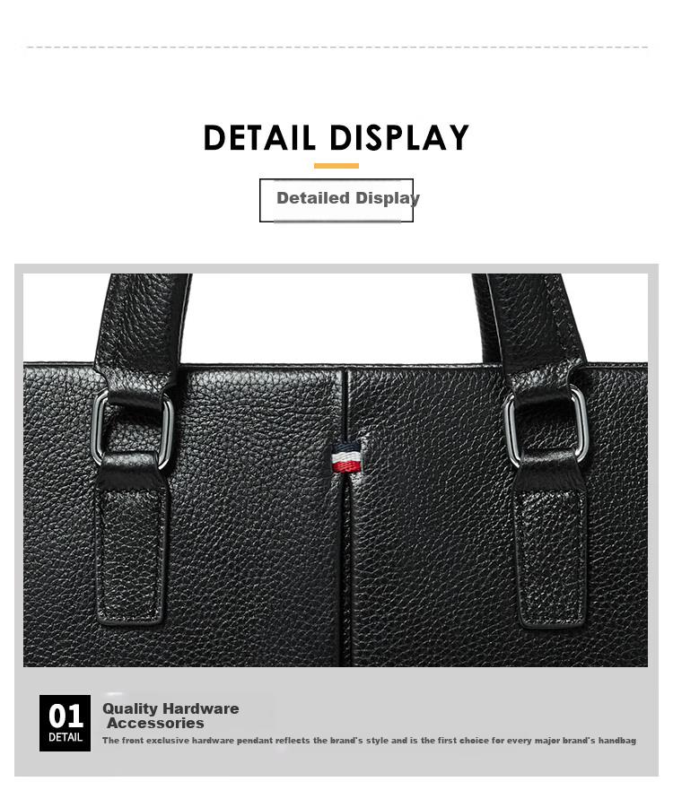 RED DRAGONFLY Top-Grain Leather Professional Briefcase Business Laptop Bag Handbag, Birthday Gift for Dad Or Husband 11
