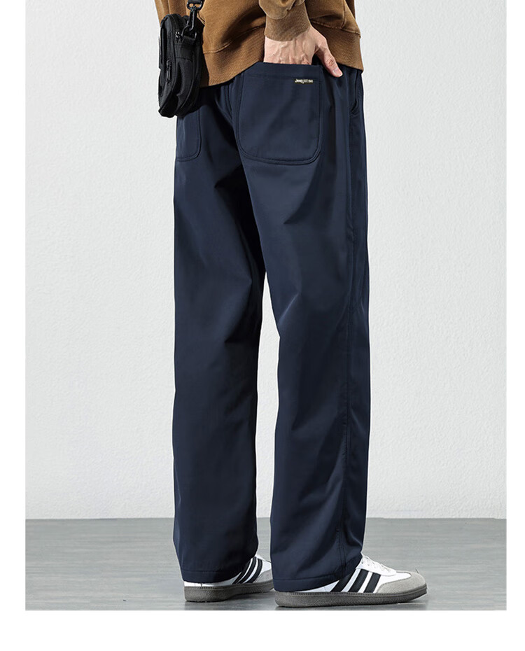 JEEP Casual Pants for Men, Spring And Summer Loose Cargo Pants, Men's Straight-Leg Sports Trousers, Navy Blue, 4XL 10