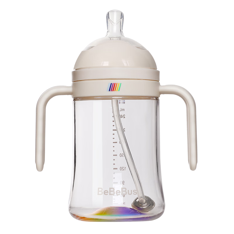 Bebebus Rainbow Baby Training Cup 1-3 Years Old Duckbill Anti-Choke Gravity Ball Straw Water Bottle 270ml