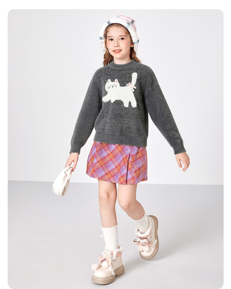 BALABALA balaOne Girls' Sweater Children's Winter 2025 Fashionable Knitwear for Toddlers 208425103005 7