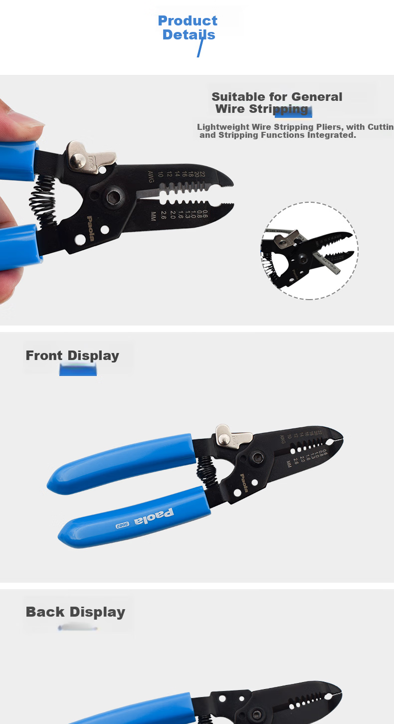 Paola Solar Photovoltaic MC4 Crimping Pliers, 2.5/4/6mm² Wire Terminal Crimping Tool, 8776 3