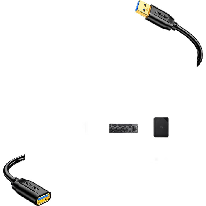 Кабель-удлинитель SAMZHE USB 3.0, 3 метра, штекер-гнездо, для подключения к телевизору, USB-накопителю, мыши, клавиатуре, жесткому диску компьютера, адаптер-разветвитель UK-030