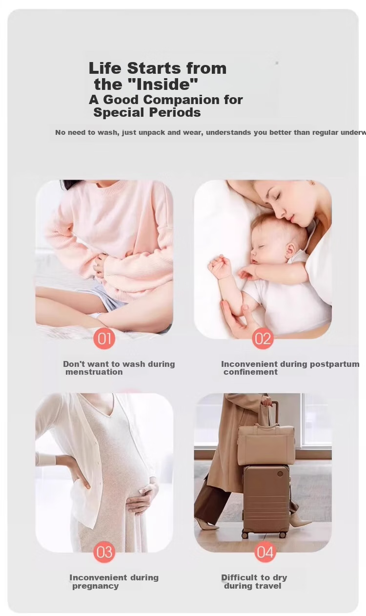 Chuyisheng Disposable Women's High-Waist Maternity Cotton Crotch Plus Size C-Section Sterilized Travel Underwear 17