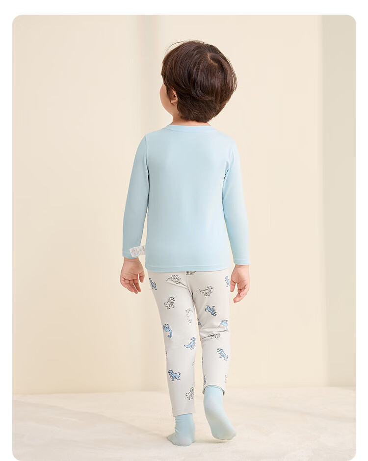 Balabala Boys' Underwear Set Children's Two-Piece New 2025 Autumn Winter Soft Skin-Friendly Girls' Thermal Top and Bottom 6