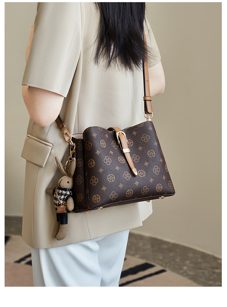Aokang Large Capacity Vintage Crossbody Shoulder Bag Luxury Bucket Bag Birthday New Year Gift for Girlfriend Wife 1