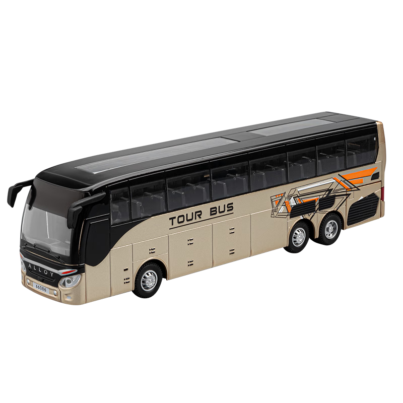 Yixuan Toys Deluxe Bus Toy Realistic Alloy Bus Model Large Coach Toy Gift for Boys
