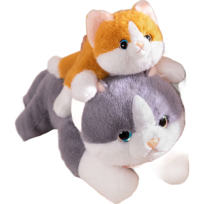 Мягкая игрушка WELTSTON "Кот", подушка, подарок на день рождения для девочек, реалистичный синий кот, 30 см