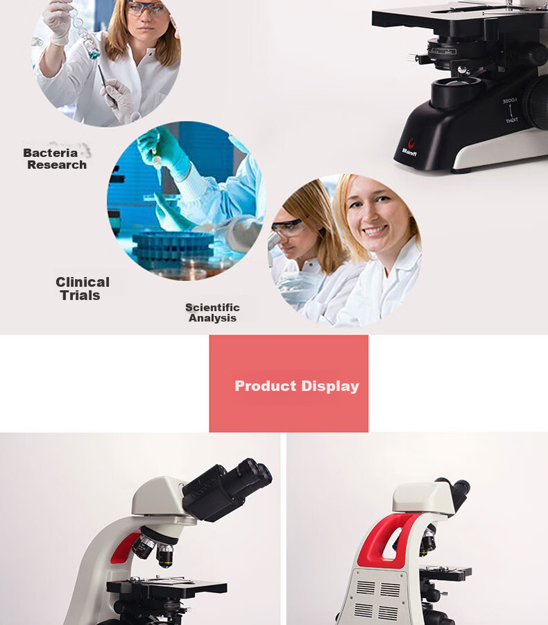 Phenix PH50-2A43L Biological Microscope, Binoculars, 1600x Magnification, Professional High Magnification, for Home And Laboratory Use, Bacterial Detectio 14