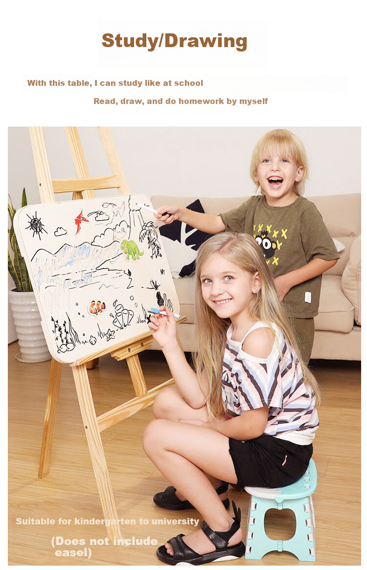 SPACE SAND Children's Multifunctional Toy Learning Table, Sand Tray Desk, Boys And Girls 6-Jin+ Study Desk Set, Birthday Gift 8