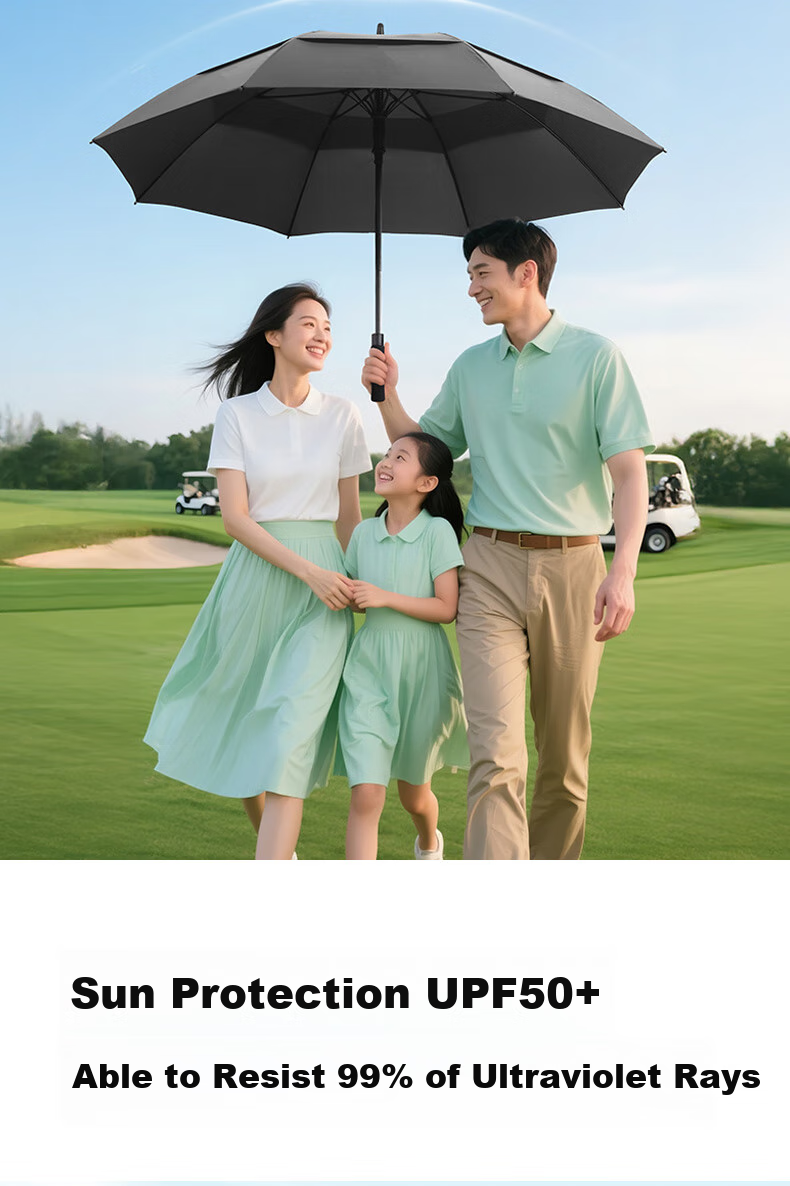 Riquanshi Long-Handle Umbrella, Large Size, Reinforced And Thickened, Durable, Windproof And Rainproof, Golf Umbrella, Straight Handle, Double-Person Black Umbrella for Me 7