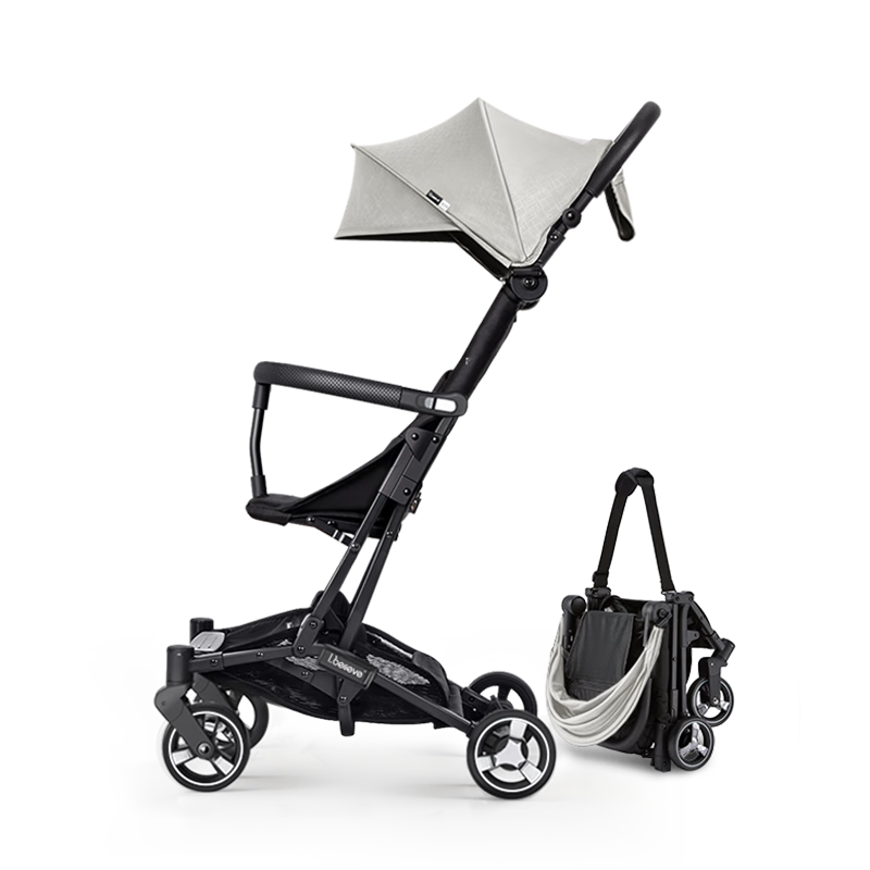 Aibeili Baby Stroller Lightweight MINI Pocket Umbrella Stroller Small Dot 6S Pro Maya Gray