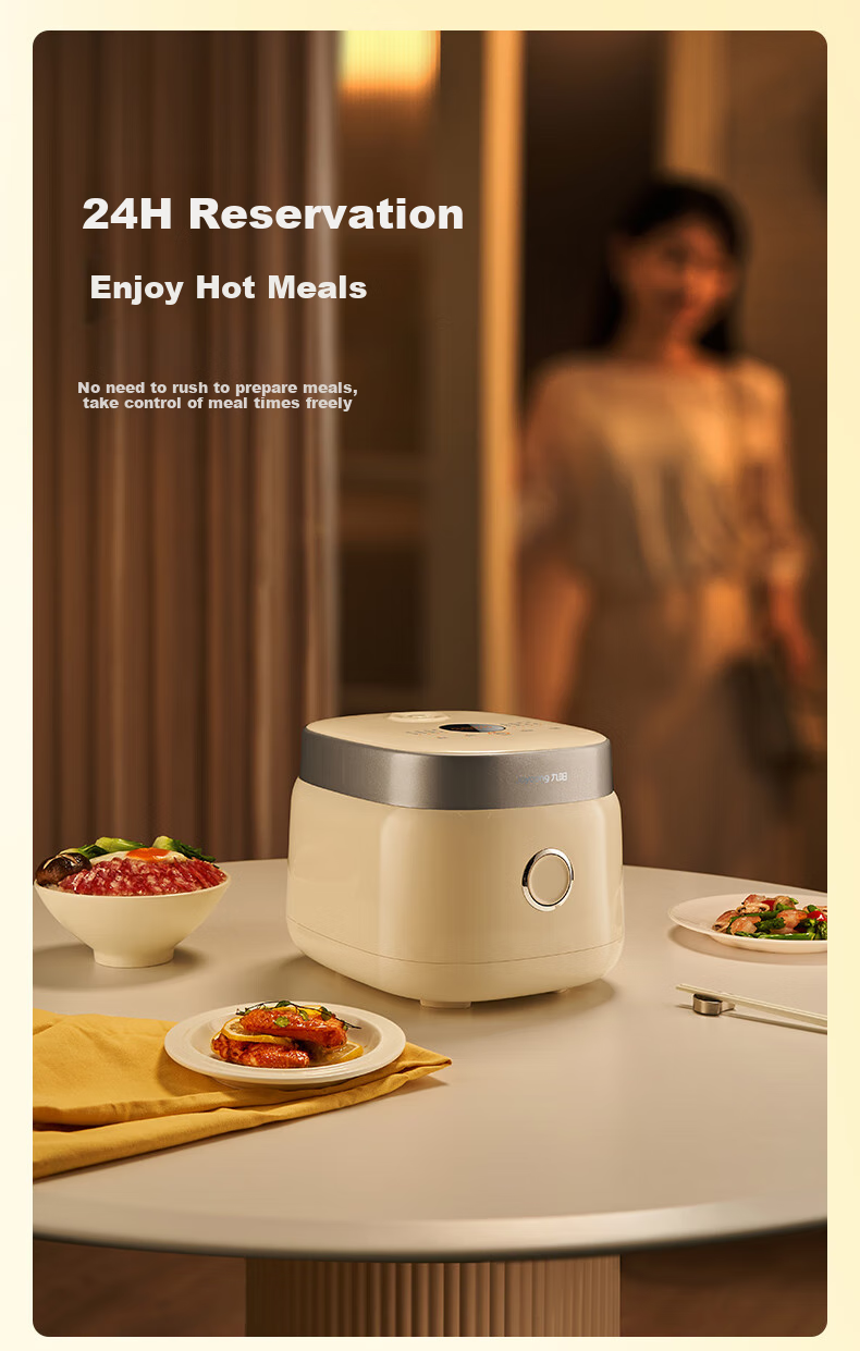 Joyoung 0 Fluorine Series Enamel Titanium Ceramic 3-Liter Honey Pot Rice Cooker, for 4-6 People, Home Use, 0 Teflon Electric Rice Cooker, Micro-Pressure 35-Minute Quick Cooking, Multifunctional, Subsidies 30NF02 21