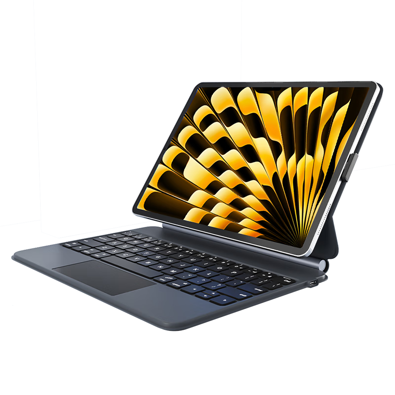 B.O.W Hangshi HA354 2025 New iPad Magic Keyboard Compatible with 11th Gen Apple Air 7/6 Magnetic Floating Protective Case Five-Level Backlight Integrated Black