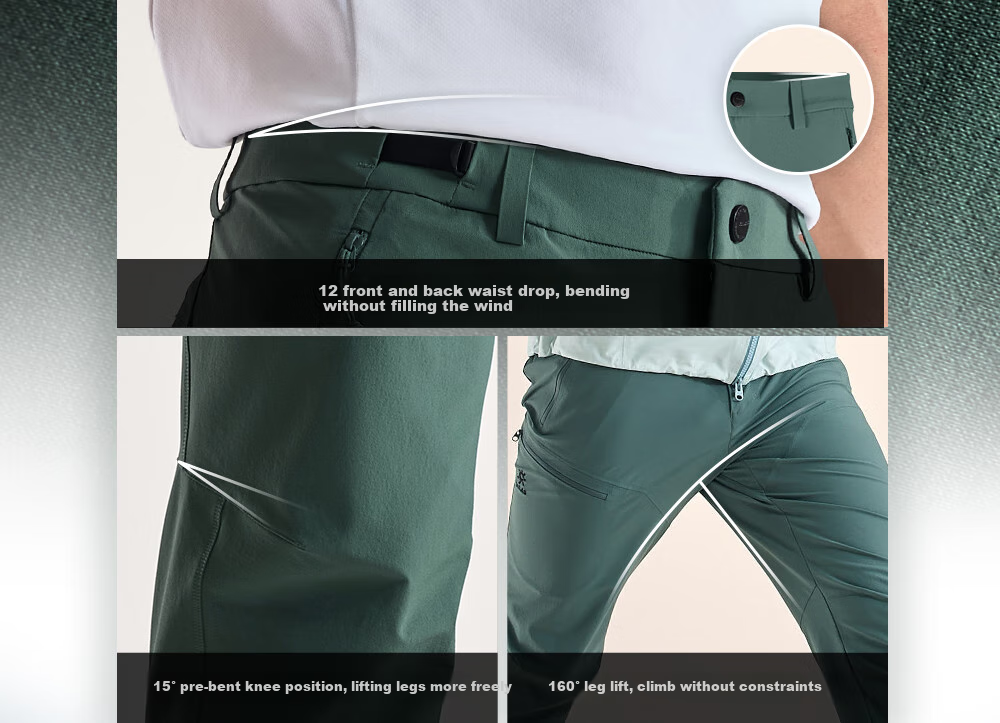 KAILAS Men's T10 Softshell Pants CORDURA Durable Stretch Breathable Outdoor All-Season Heavy-Duty Hiking Windproof Trousers 9