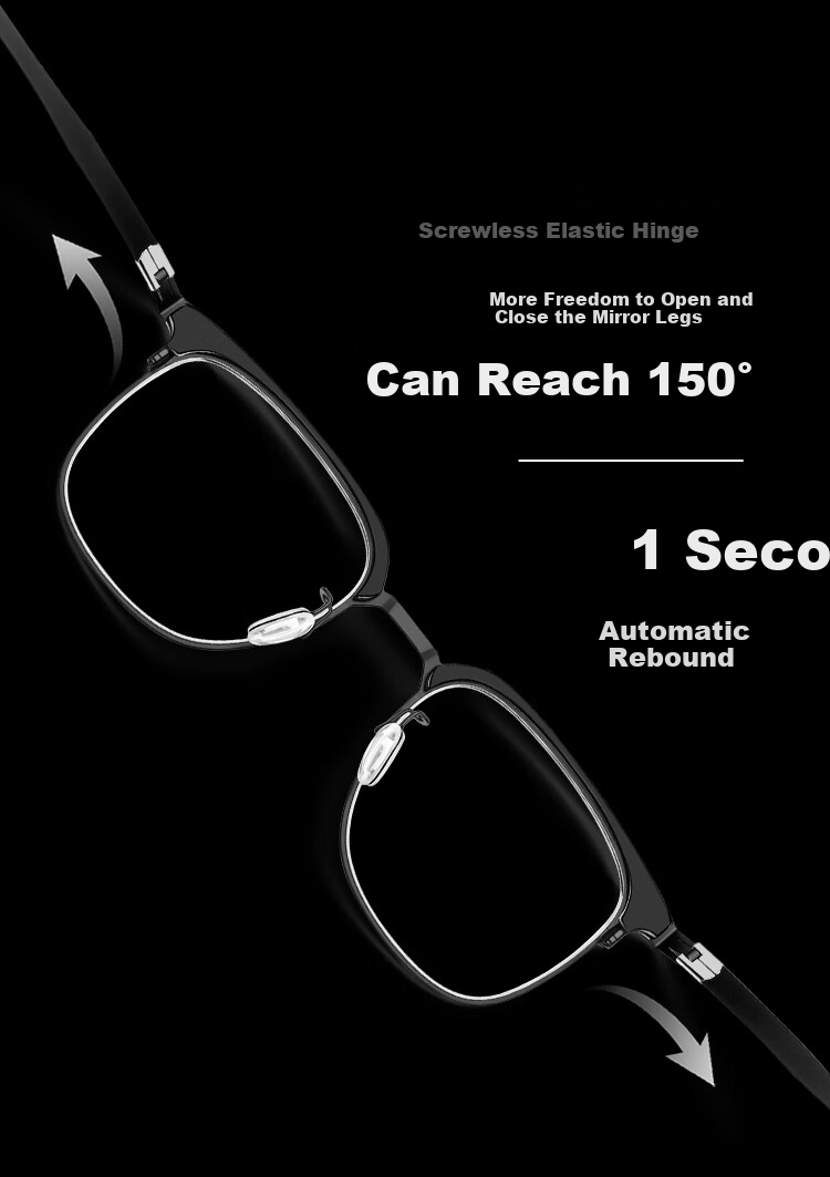 LOHO Thin Steel Series | Ultra-Light Myopia Glasses, Brow Frame Semi-Rimless, Blue Light Blocking, Professional Prescription Available, Men's Eyeglasses 11