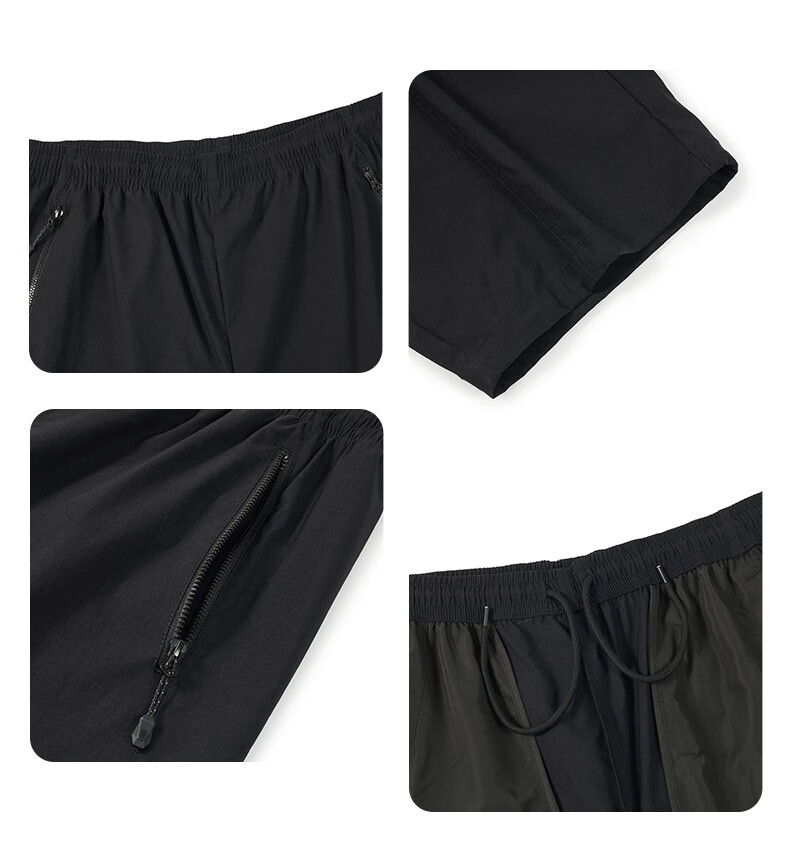 Erke Men's Spring Straight-Leg Woven Sports Pants Loose Breathable Comfortable Outdoor Waterproof Casual Trousers 4