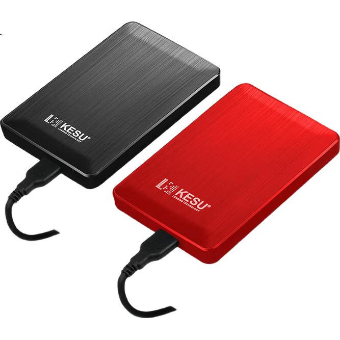 Портативный внешний жесткий диск KESU, 500 ГБ, USB 3.0, стильный черный, 2,5 дюйма, для резервного копирования файлов и фотографий, внешний накопитель