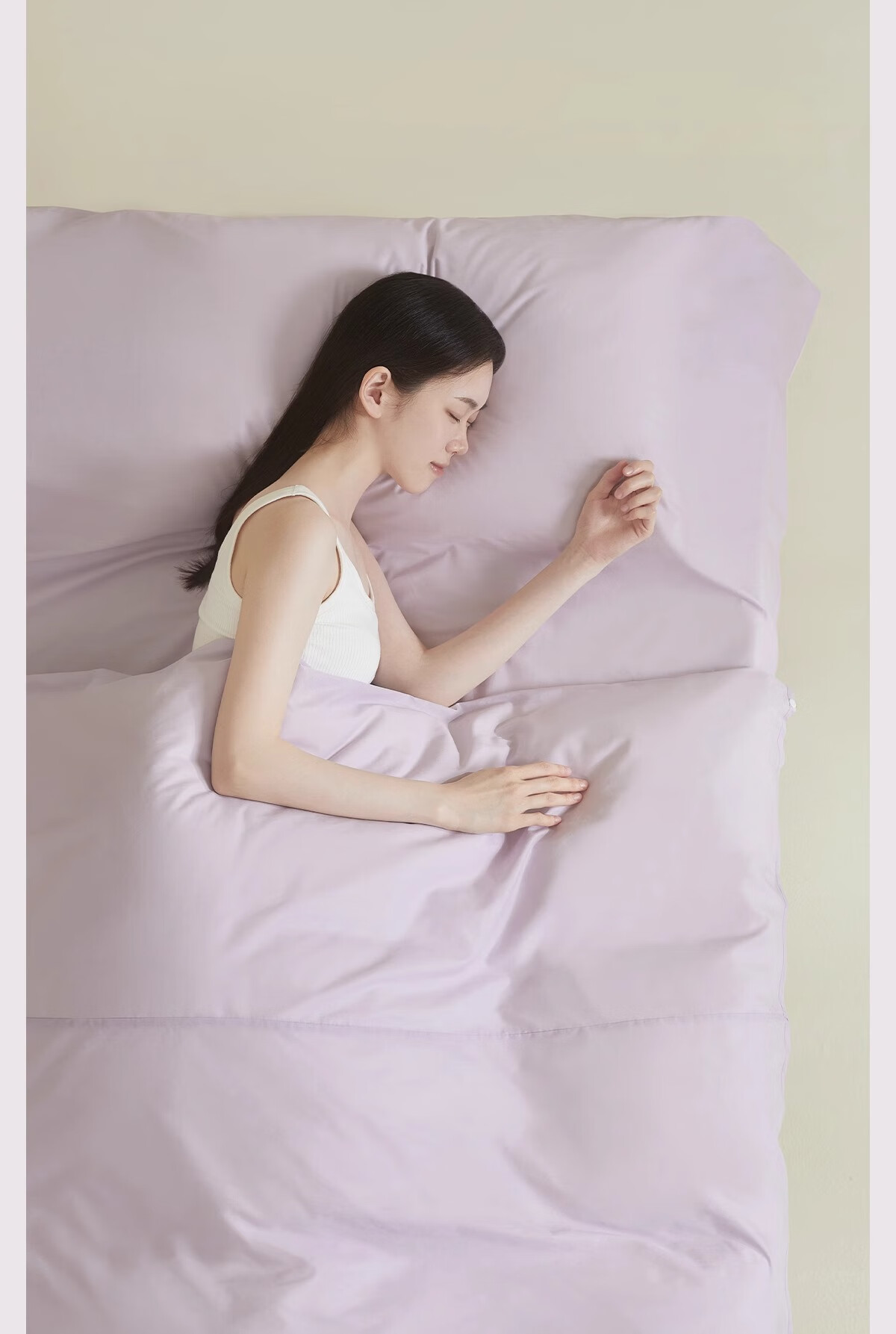 MIDO HOUSE Mingdu 60-Count Pure Cotton Hotel Anti-Dirt Sleeping Bag, Travel Bed Sheet, Portable Travel Sleeping Bag, Thin Purple, 160*210 13