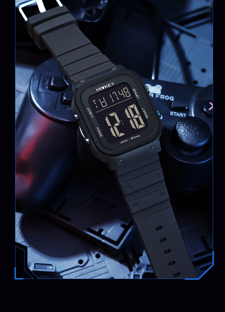 Disney Sports Watch Large Screen Digital Trendy Waterproof Multifunctional Electronic Watch for Middle and High School Students MK-15319B3 Back to School 7