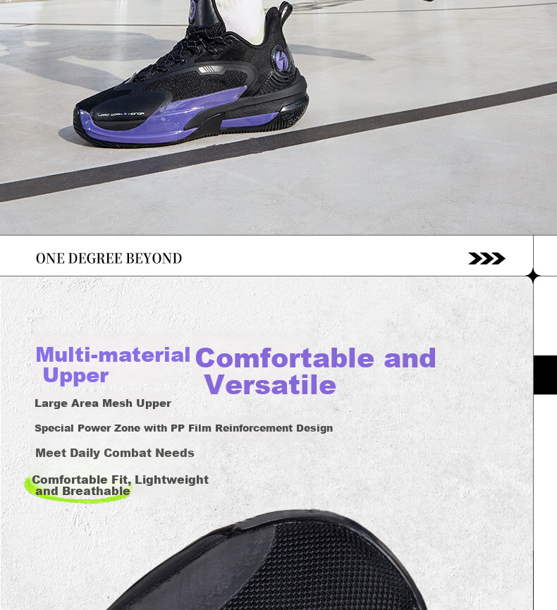 361° Men's Dwyane Wade GOEY2 Basketball Shoes Youth Professional Training Cushioning Sports Shoes Men 672531112-3 7