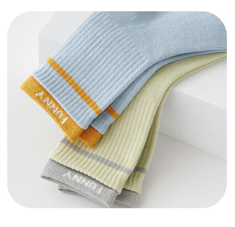 Yuzhaolin 5 Pairs Boys' Cotton Mid-Calf Sports Socks Spring Summer Youth Children's Seamless Long Socks for Boys and Girls 14