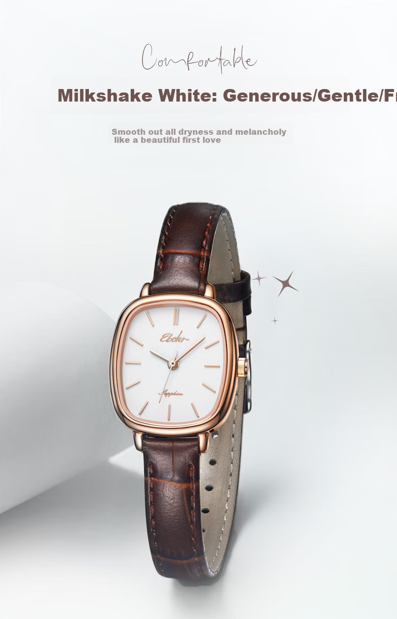 EBOHR Women's Watch, Kana Series, Fashionable White Dial Quartz Ladies Watch, Gift for Girlfriend's Birthday Or Mid-Autumn Festival, Model 51653446 5