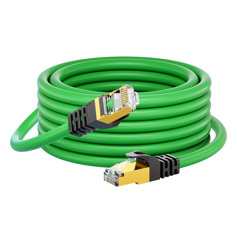 CABLE CREATION CAT6A High-Performance Industrial-Grade Patch Cable, 10 Gigabit Shielded Network Connection Cable for Data Centers, High-Temperature Resistant Computer Broadband Home Patch Cord, 2m