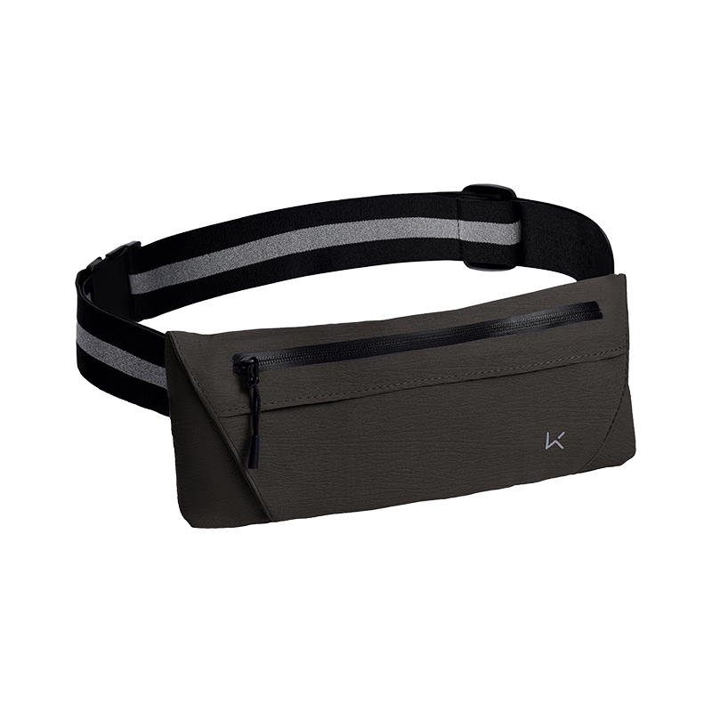 Keep Running Waist Bag Lightweight Large Capacity Multifunctional Sports Phone Bag for Men and Women Mountaineering Cycling Rock Gray
