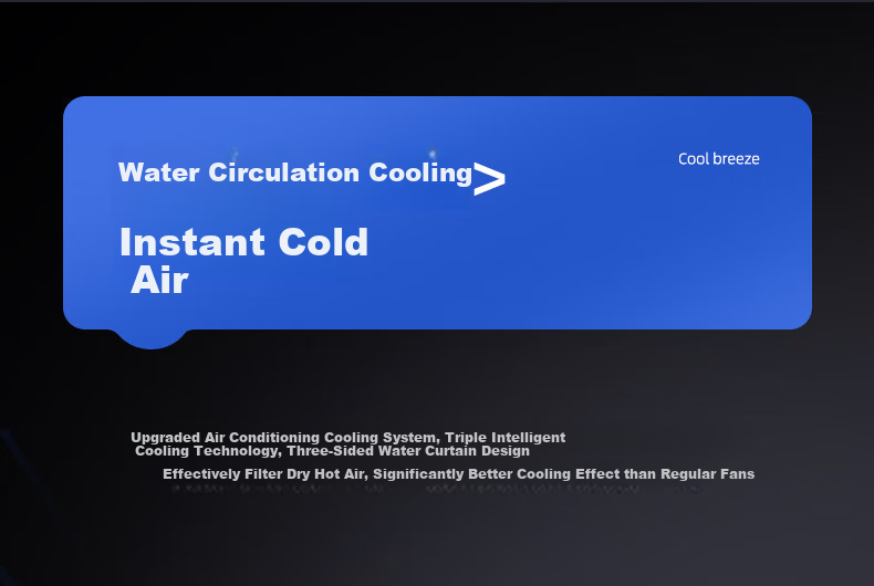 CHIGO Air Cooler Fan, Industrial Cooling Fan, Portable Water-Cooled Air Conditioner, Cooling Machine with Ice Pack, Powerful Cooling for Home And Commercial Use 4