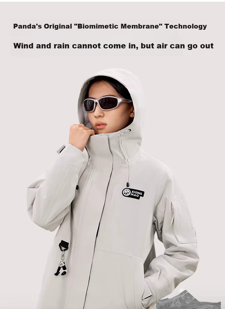 CAMEL Outdoor Waterproof, Windproof And Breathable Jacket for Men And Women, Three-In Fleece-Lined Warm Mountaineering Coat 11