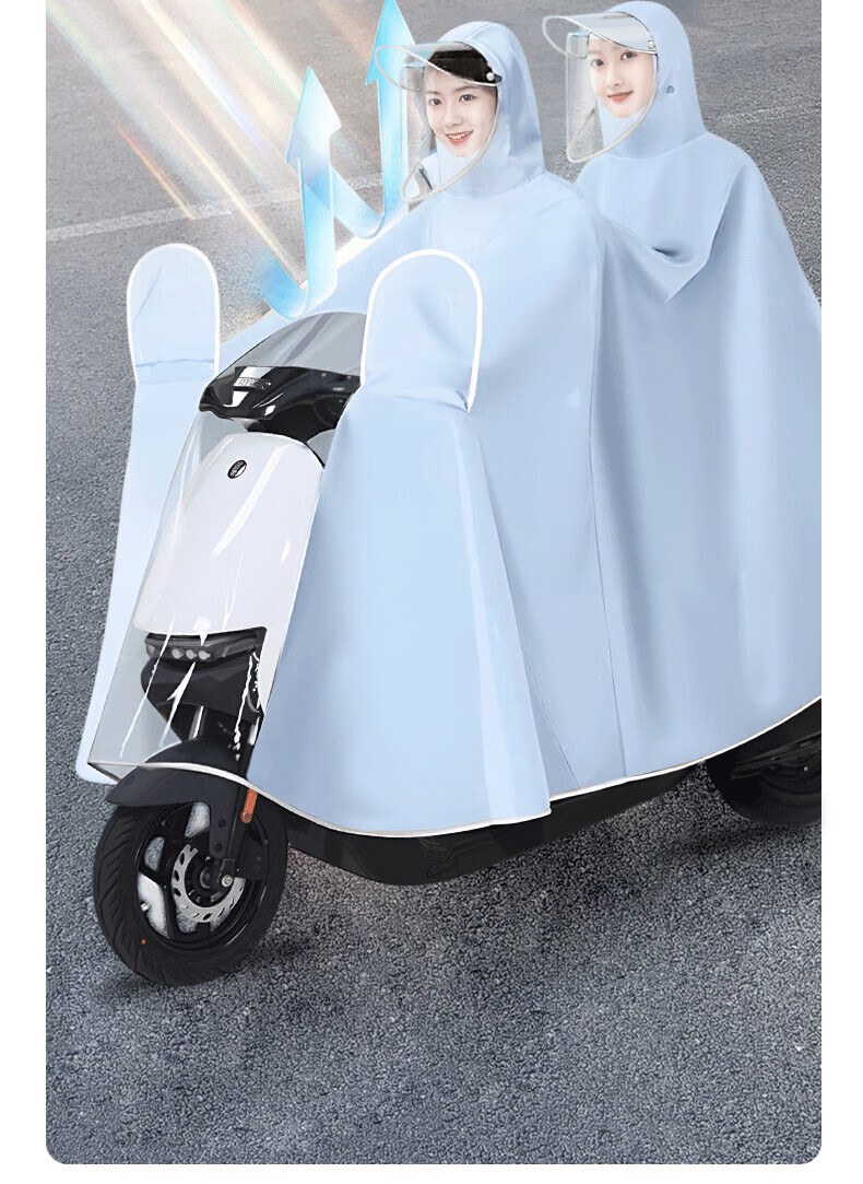 Chengge Electric Scooter Raincoat Full-Body Stormproof Suit Adult Rider Unisex Motorcycle Riding Rain Poncho 16