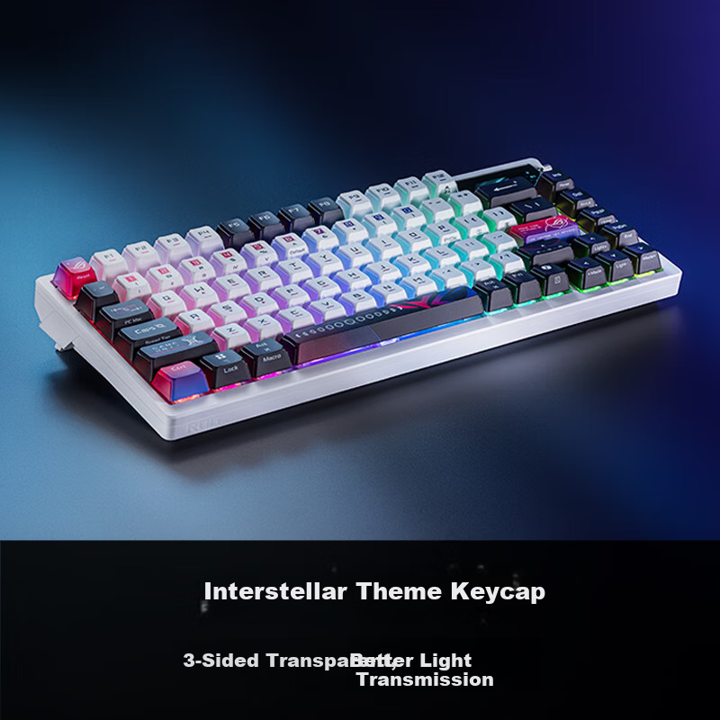Механическая игровая клавиатура ROG Yemo X, беспроводная, с RGB-подсветкой, 75 клавиш, горячая замена, белый