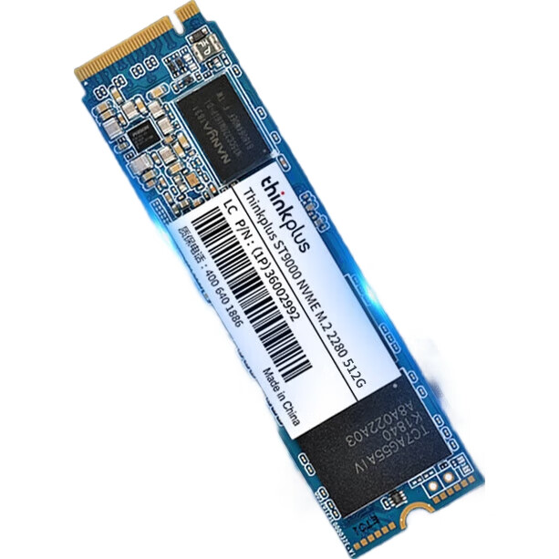 SSD накопитель ThinkPlus ST9000, 512 ГБ, M.2 2280, NVMe, скорость чтения 1800 МБ/с, скорость записи 1500 МБ/с