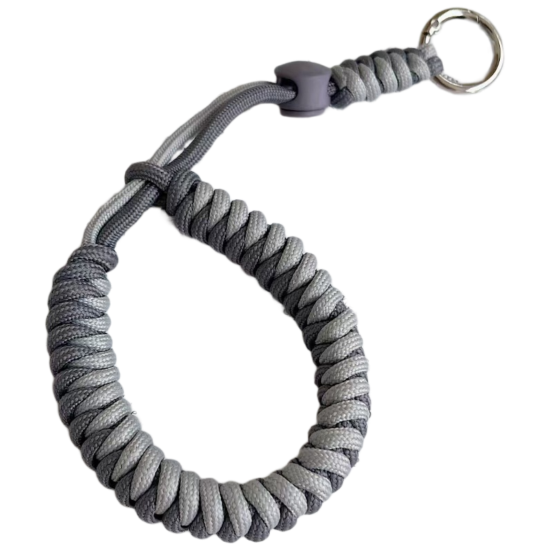 Kewo Anti-Theft Short Wrist Strap Spiral Braided Adjustable Portable Fashion Outdoor Sports Universal Phone Lanyard with Spacer and Spring Ring