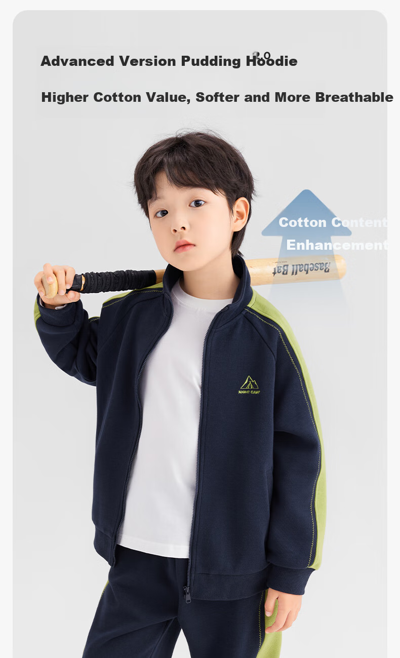 Zuoxi Boys' Spring Sportswear Set, Children's Outerwear for Spring And Autumn, 2026 New Style Cool Clothes for Boys, Navy Blue, Size 130 2