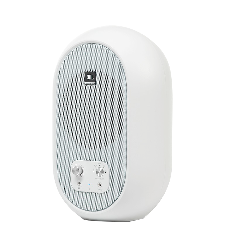 JBL 104BTW Mini Bluetooth Desktop Monitor Multimedia Speaker White Pair