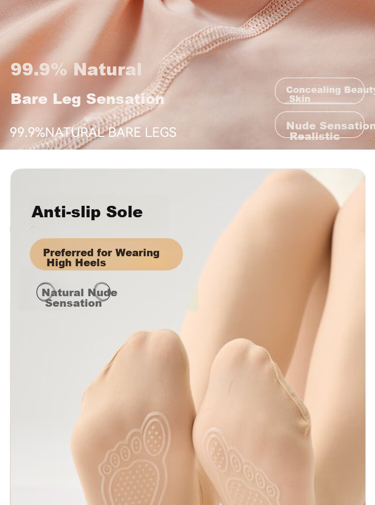 MiiOW [Anti-Snag Steel Stockings] Women's Silk Stockings, Spring And Summer Flesh-Colored Sexy Sheer Leg Beauty Enhancer Pantyhose, 2 Pairs 11