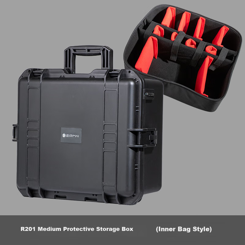 EIRMAI R201 Suitable for DJI Drones, Digital SLR Cameras, Safety Cases, Multifunctional Storage Boxes, Instrument Cases, Photography Equipment, Lenses, Moisture-Proof Boxes, Black