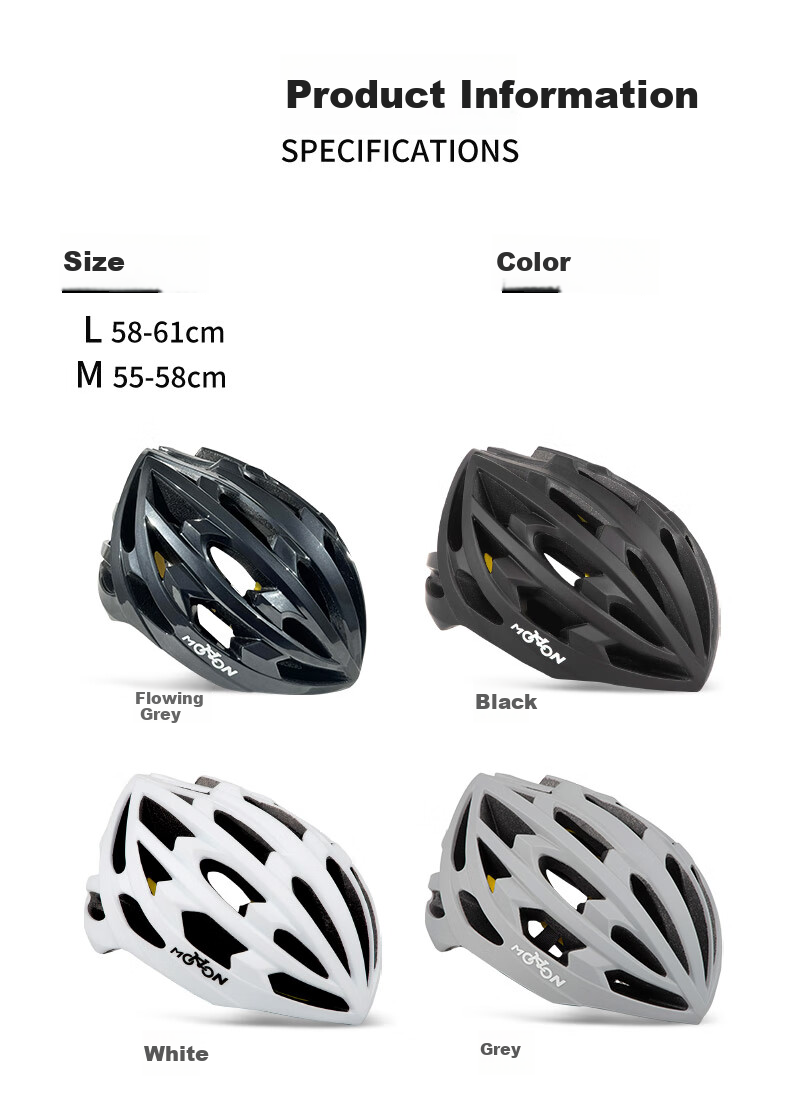 MOON MIPS Cycling Helmet, Lightweight Aerodynamic Safety Cap for Road Bikes And Mountain Bikes, Unisex Equipment, Size M 11