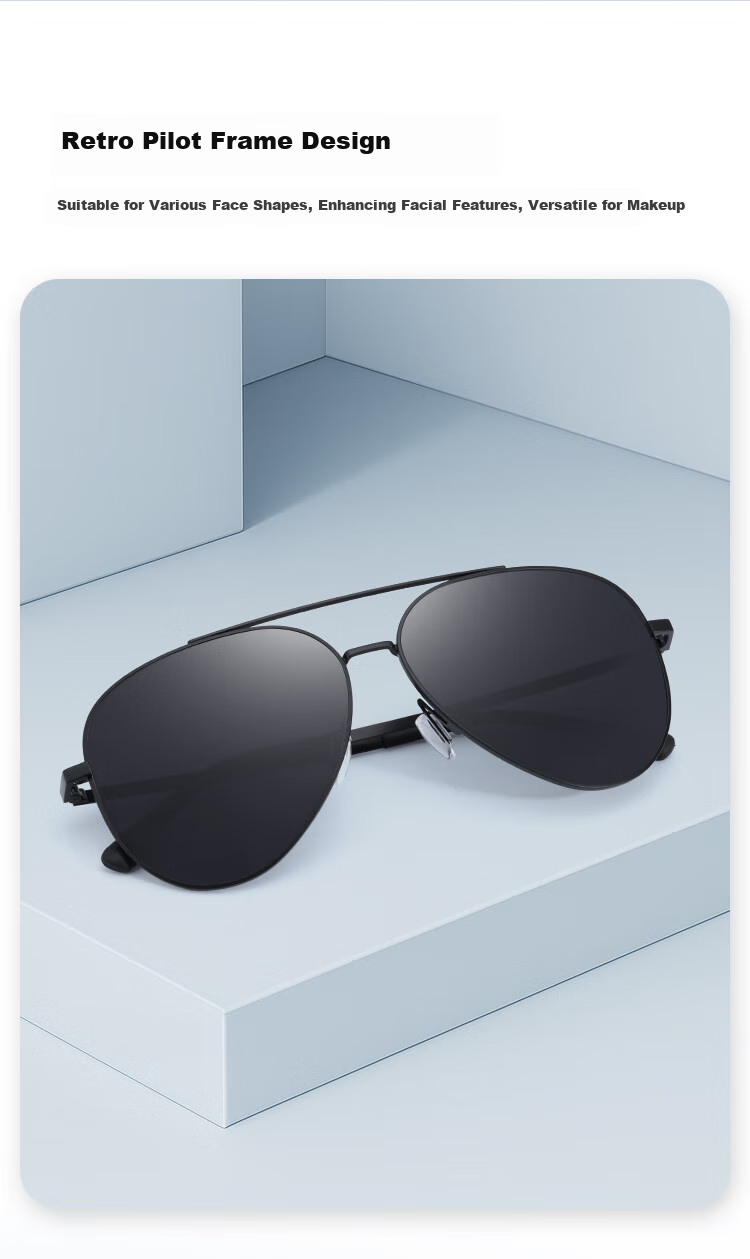 Jinglemu High-Definition Polarized Aviator Sunglasses for Men And Women, Driving-Specific Frog-Eye Glasses, Father's Day Gift, Black 3