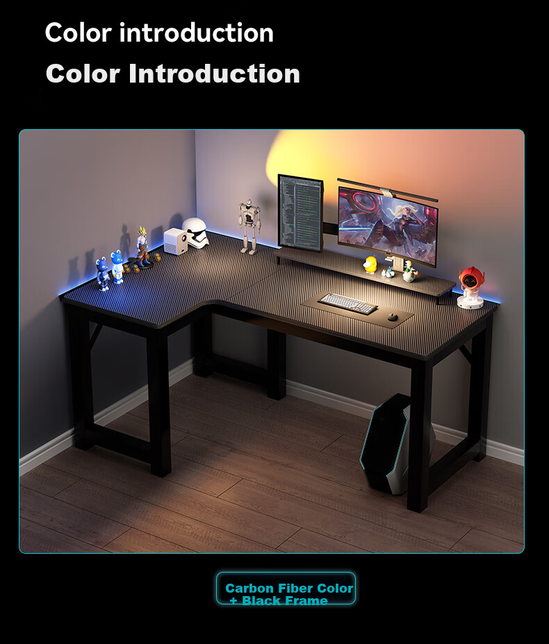 Xinyouliangjia Computer Desk Office Desk Corner Combination Home Study Desk L-Shaped Table A029 120*100cm 1