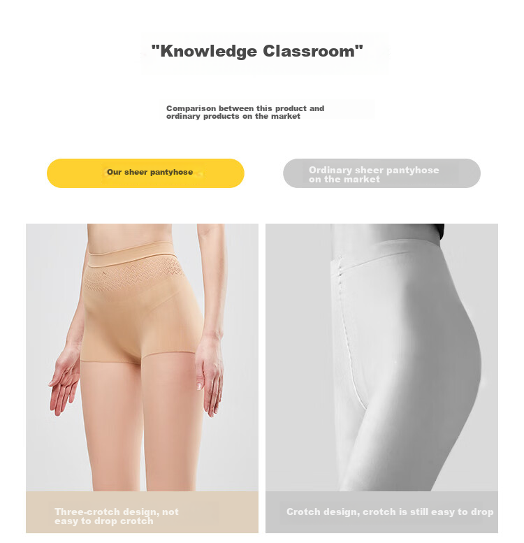 Afandi [1D Ice Silk] Ultra-Thin Seamless Stockings for Women, Spring And Summer Safety Garter Anti-Exposure Pantyhose, Tights 15