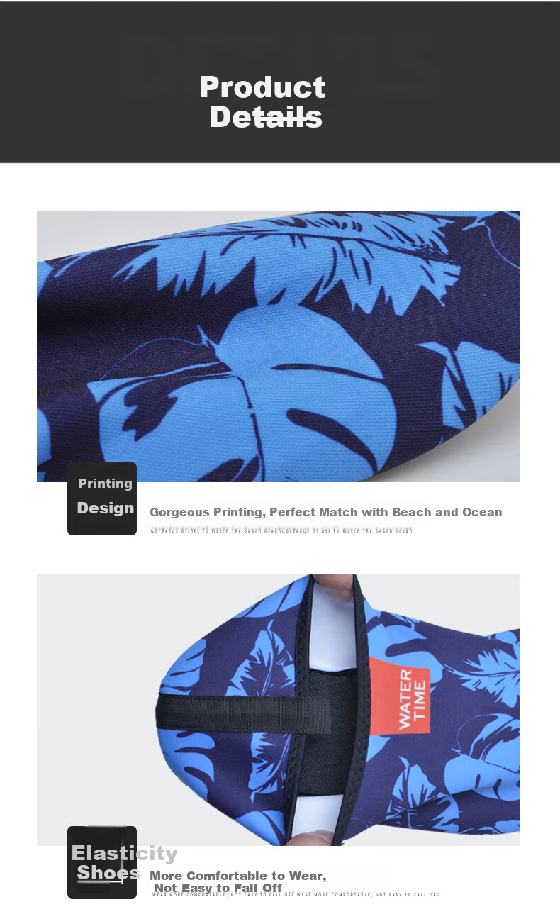 WATERTIME / Shuichuan Quick-Drying Breathable Non-Slip Cut-Resistant Printed Beach Shoes, Seaside Snorkeling Shoes, Stream Tracing And Wading Shoes 6