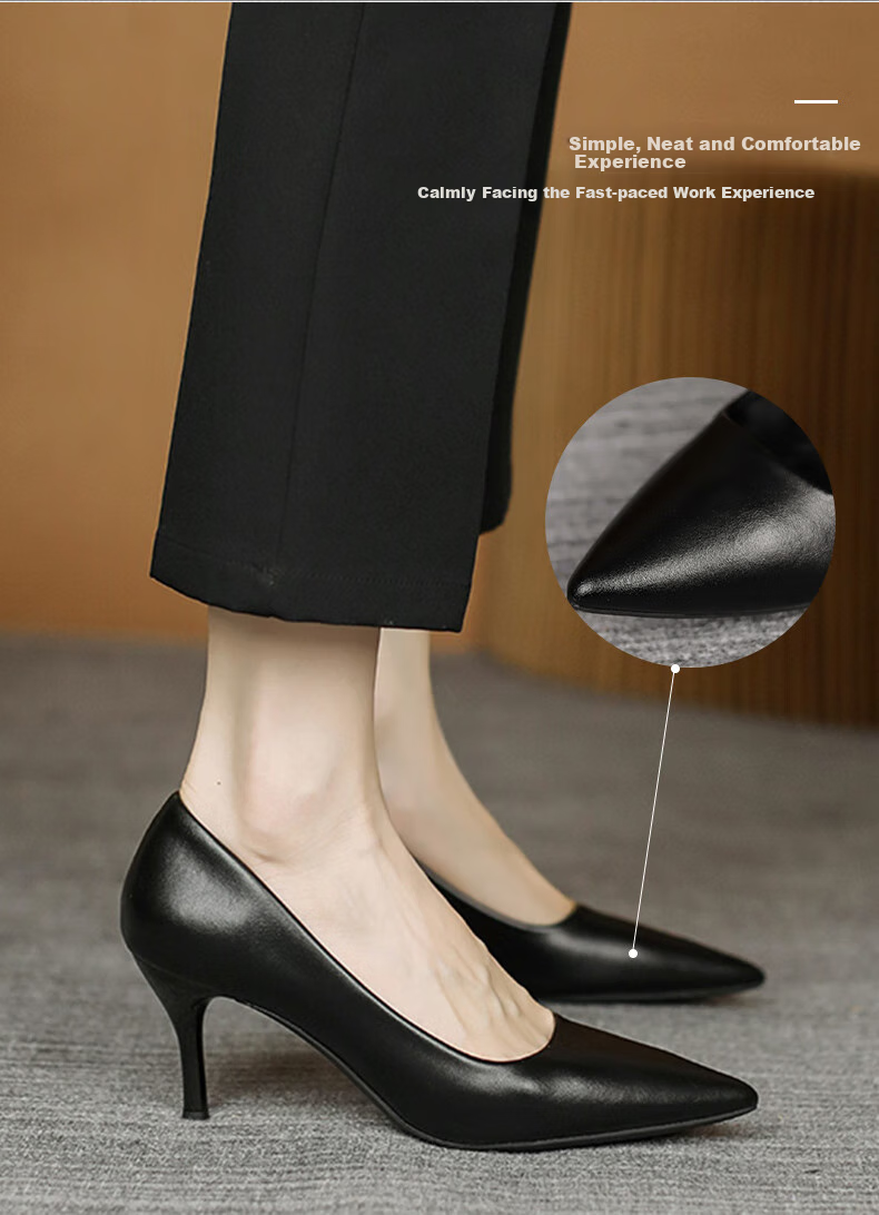 CARTELO Comfortable Versatile Black Thin High Heels for Women KCC-357 Black 5cm Size 33 3