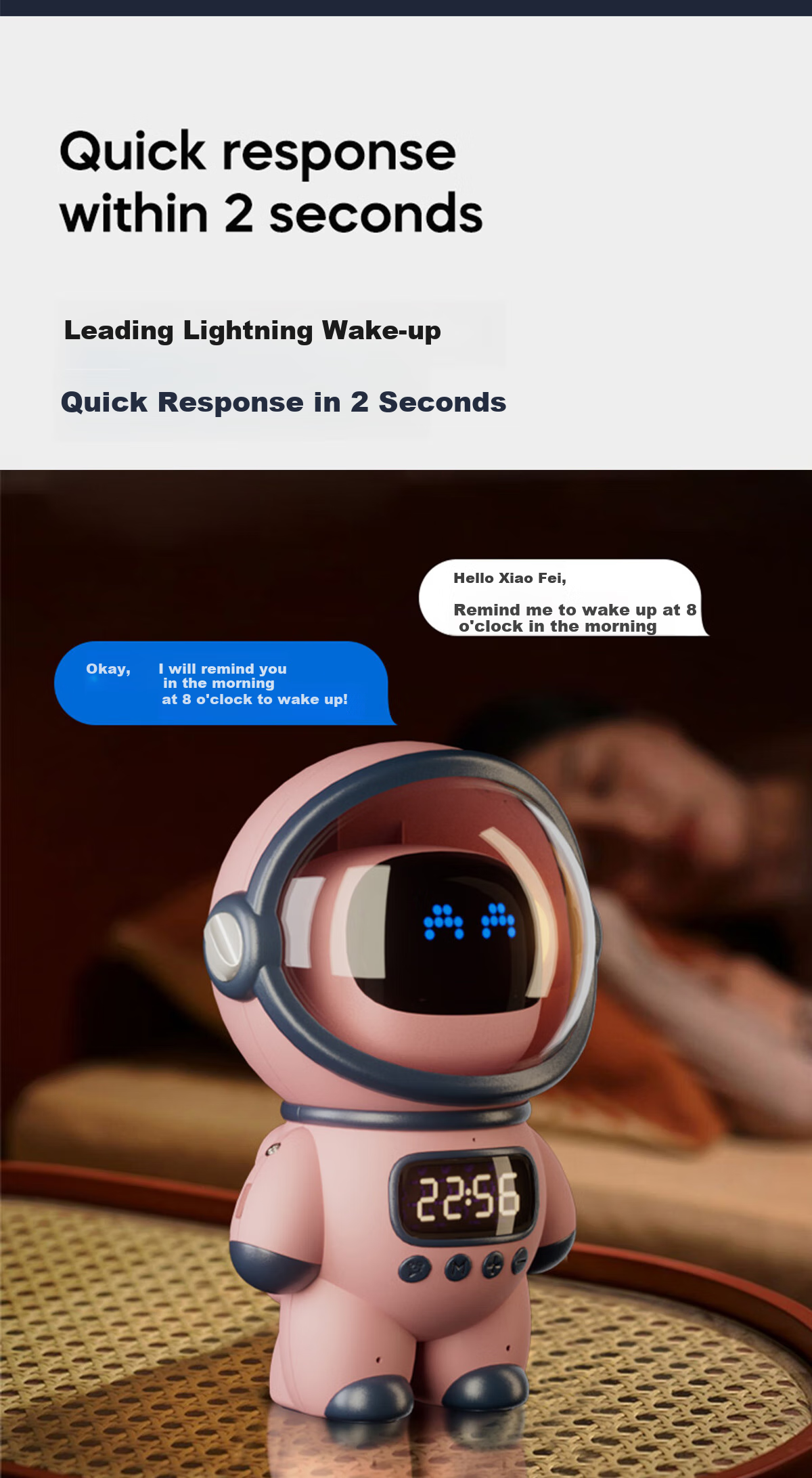 Beianxing AI Large Language Model Smart Alarm Clock, Bean Bag Robot DeepSeek Early Education Machine, Astronaut Multi-Functional Voice Dialogue, 2025 Model, Boys' Powerful Awakening, Back-To Seaso 4