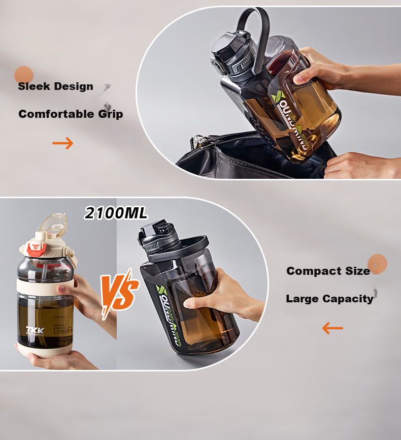 CICA Tea Infuser Mug for Men, Large Capacity Water Bottle, Tritan Tondun Bucket, Outdoor Sports Military Training Water Cup 14