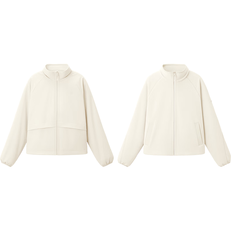 Beneunder Women's Coat Double-Sided Fleece Windproof Outdoor Autumn Winter Softshell Fleece Cream White M