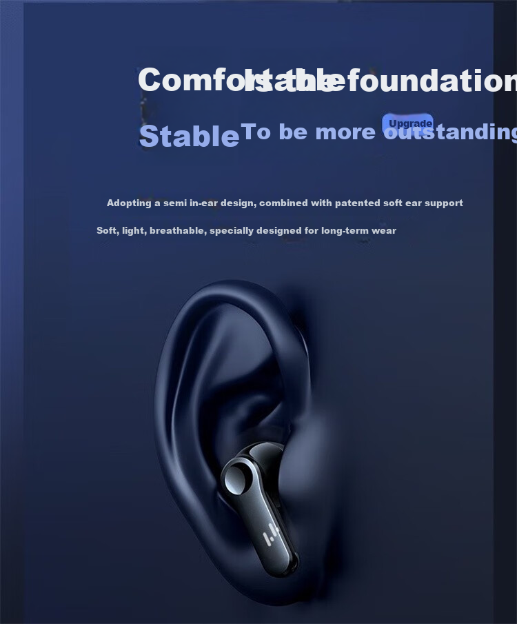 Linklike [Jingkong Dazhichang | Thousand-Yuan Level Sound Tuning] Bluetooth Earphones, Semi-In Wireless Headphones, Bluetooth 2026 Latest Model with Ultra-Long Battery Life, Compatible with Apple, Huawei, And Android 18